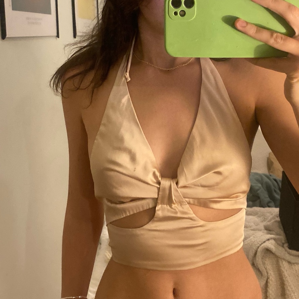 Satin crop top